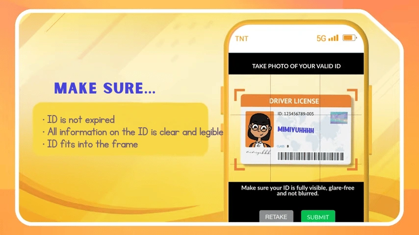 Upload a clear photo of your valid ID