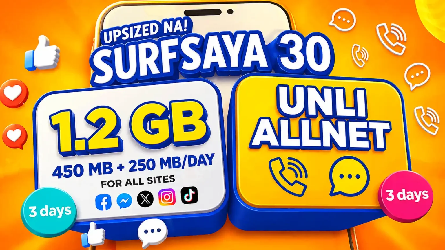 TNT SurfSaya 30 Promo Data All Net Calls Texts Philippines