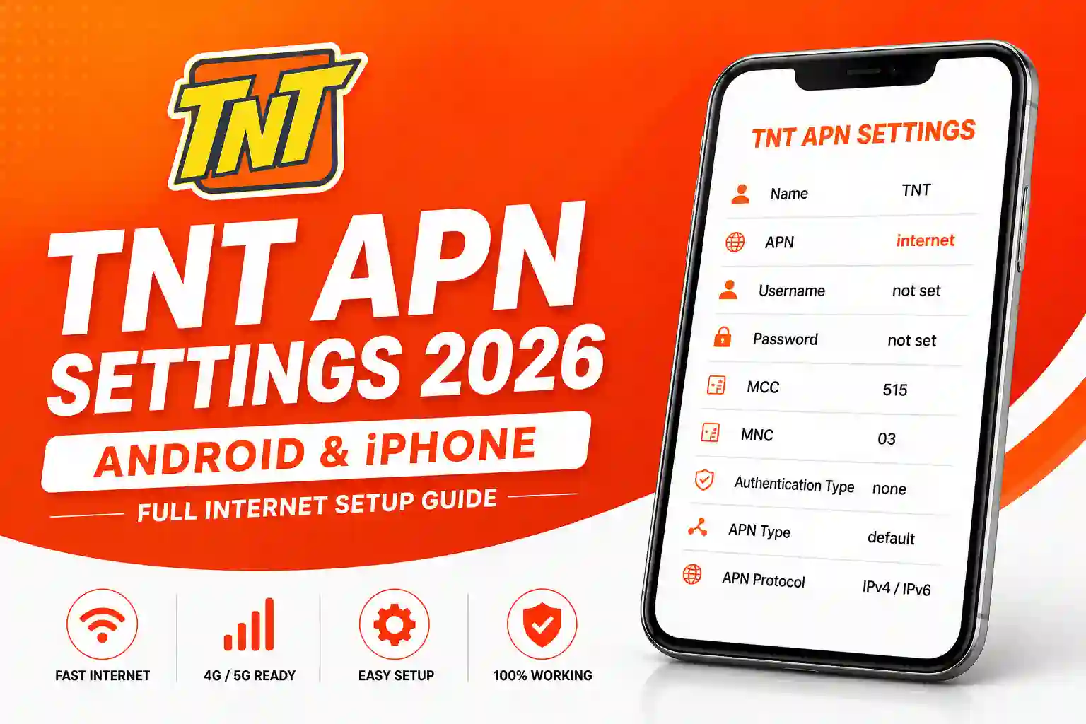 TNT APN Settings 1 TNT APN Settings configuration screen on Android mobile phone showing Name, APN, Proxy, Port, Username and Password fields