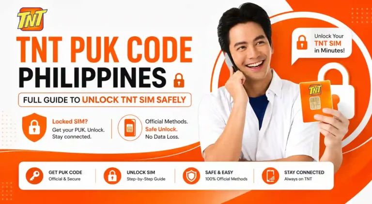 TNT PUK Code 1 TNT PUK Code Philippines feature image showing official SIM unlock guide with secure methods to recover locked TNT SIM safely